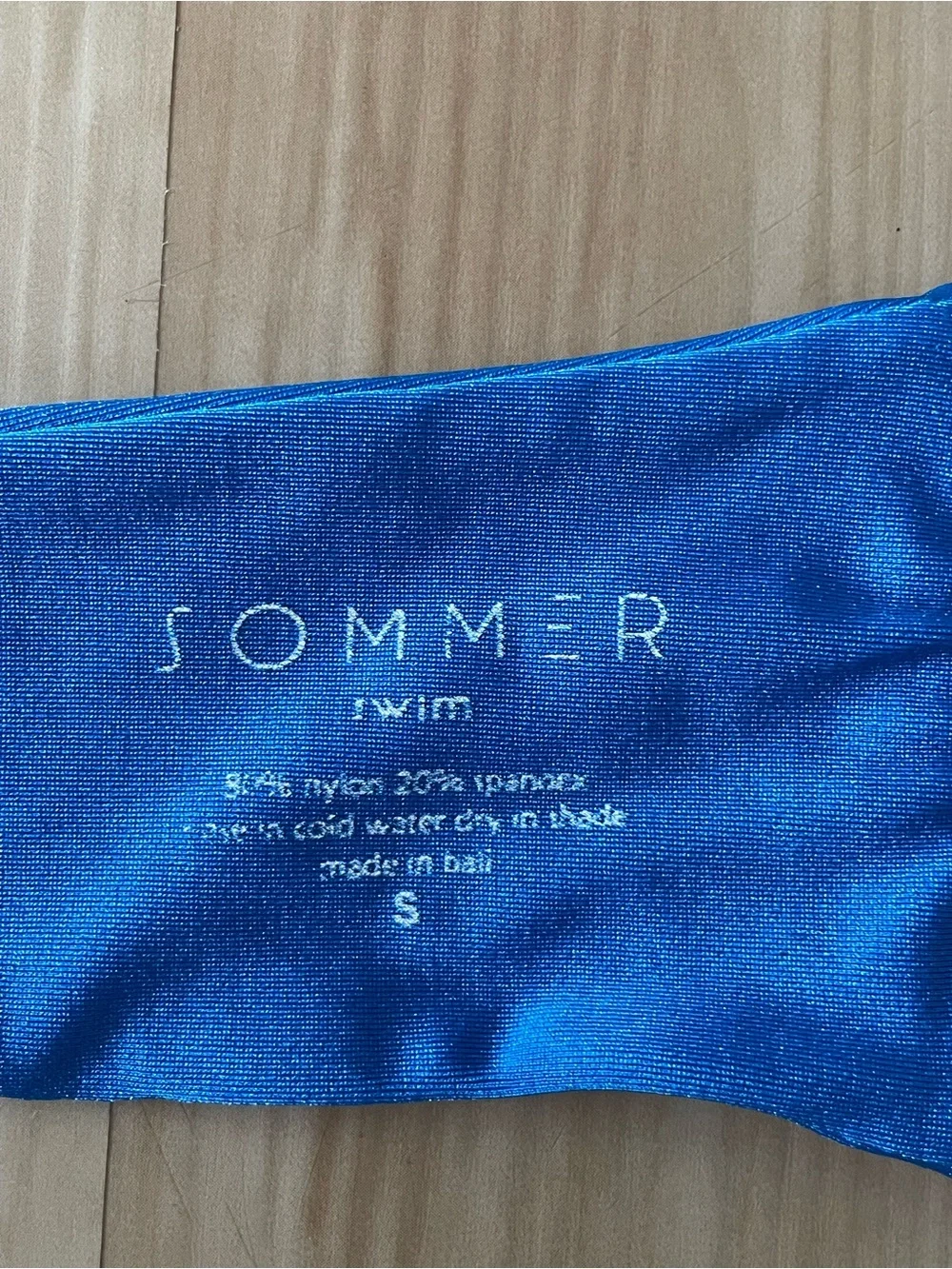 Sommer swim Bright Blue Women's Bikini Top with Gold Ring Accent - Picture 2 of 3
